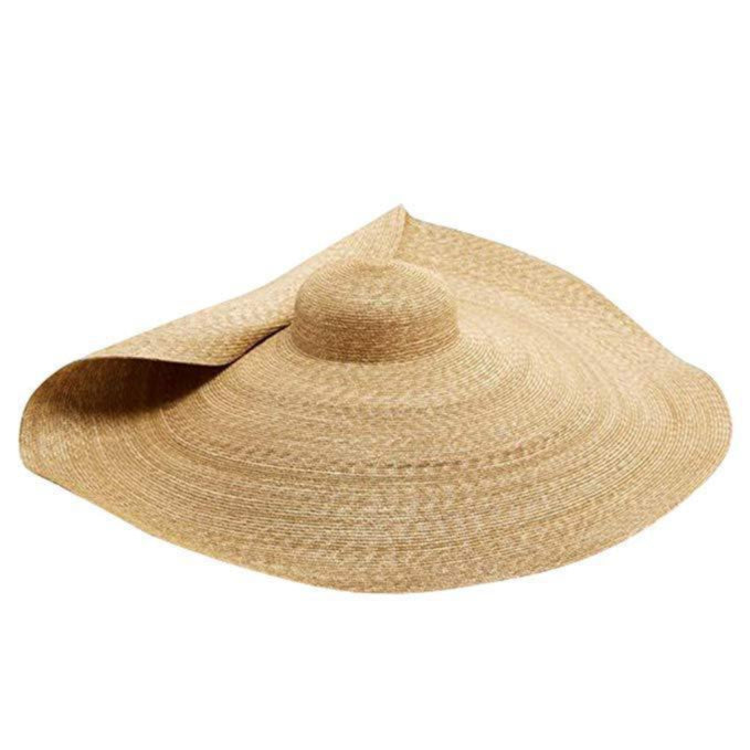 Oversized Sun Straw Hat Khaki