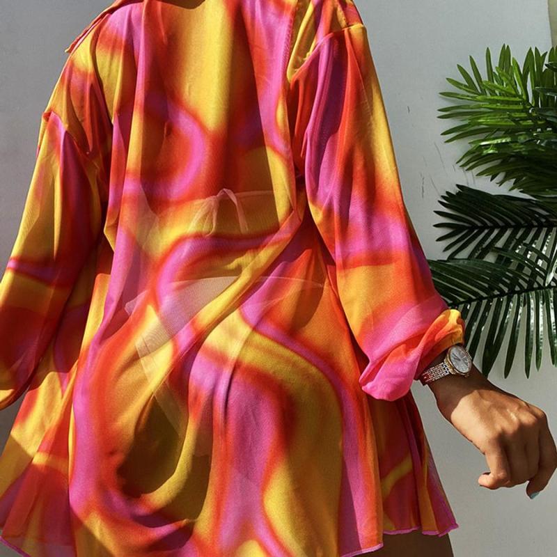 Tie Dye Cover Shirt Pink/Orange Combo