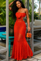 Bohemian Maxi Dress Orange