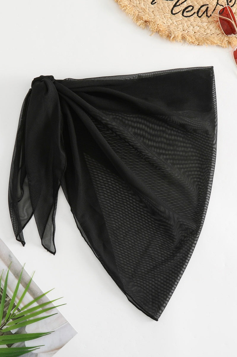 Mesh Cover Skirt Black