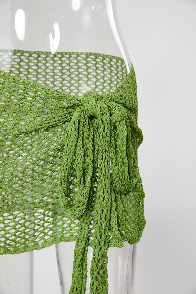 Crochet Cover Skirt Green