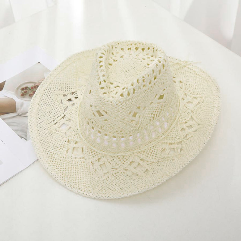 Lace Cowboy Beach Hat Beige