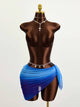 Ombré Beach Knot Side Mesh Wrap Skirt