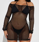 Fishnet Dress CoverUp Black