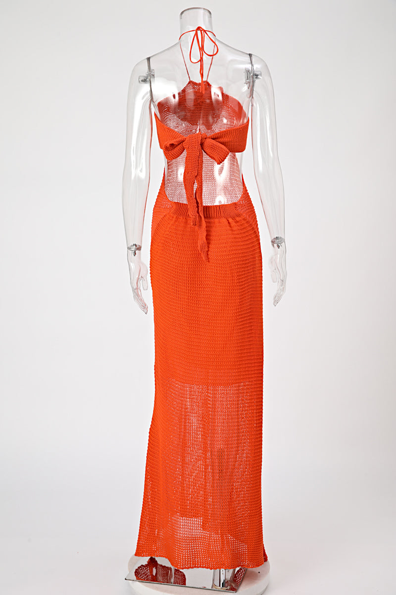 Bohemian Maxi Dress Orange