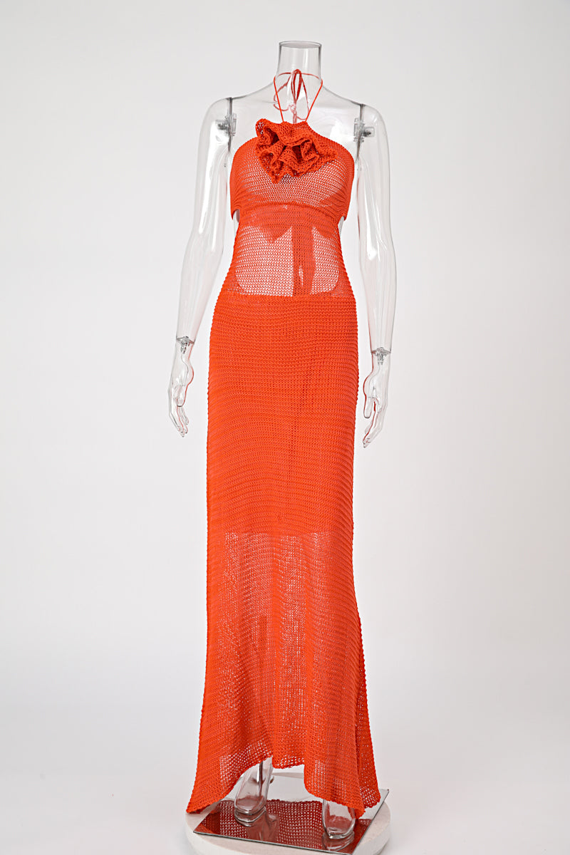 Bohemian Maxi Dress Orange