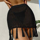 Tassel Beach Mini Skirt Black