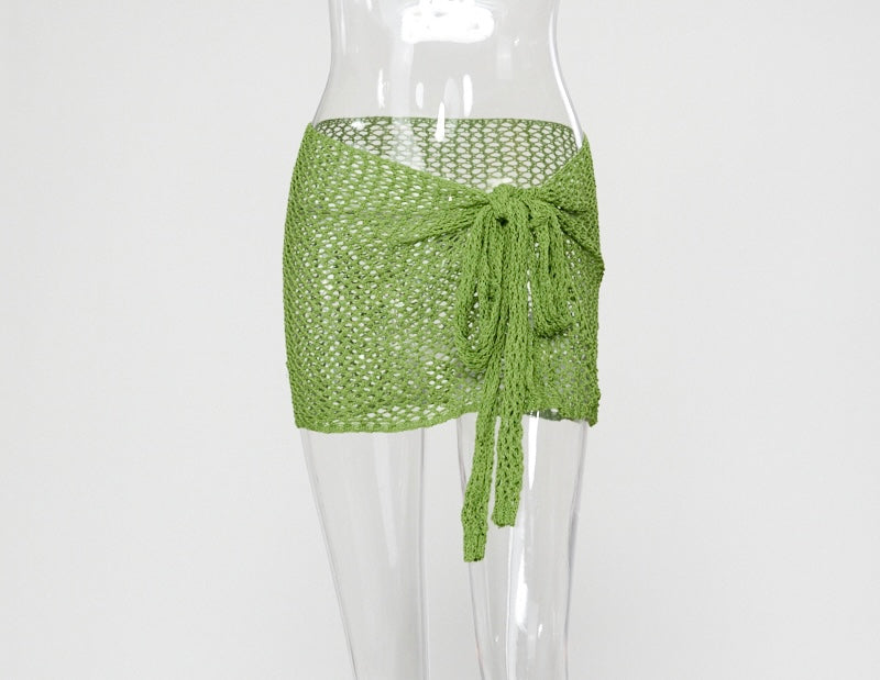 Crochet Cover Skirt Green