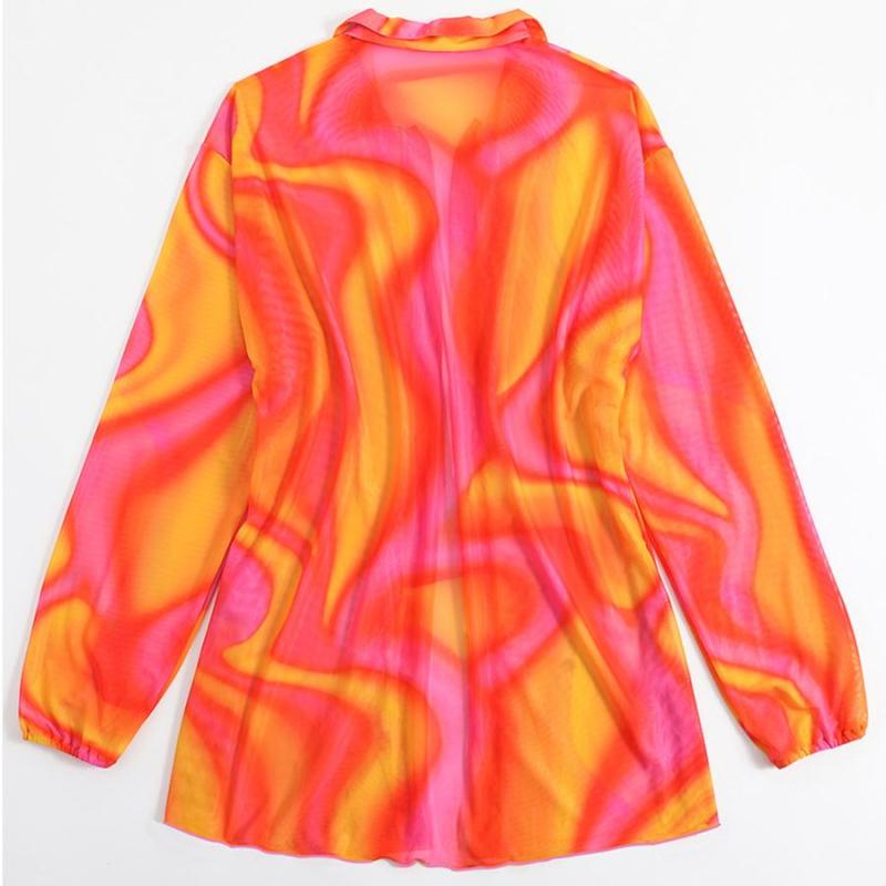 Tie Dye Cover Shirt Pink/Orange Combo
